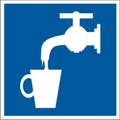 D02 Питьевая вода (200х200 мм), самокл.