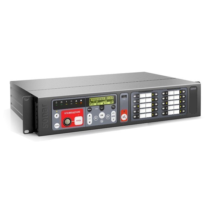 SPM-C20085-DR(Sonar) 850Вт 20 зон оповещения, 20 линий оповещения (Сухой контакт, стоечное исп.)
